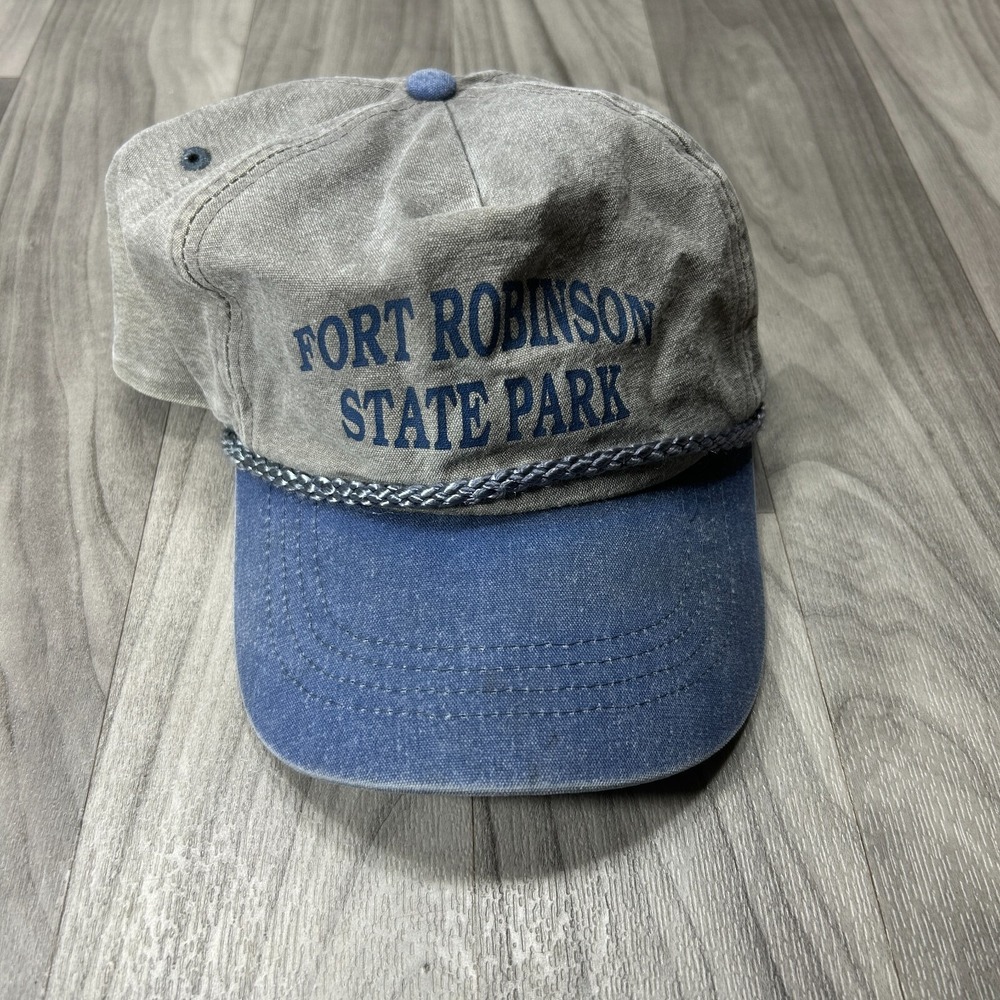 Cobra‎ Fort Robinson State Park Baseball Cap Mens Grey Blue Adjustable Snapback